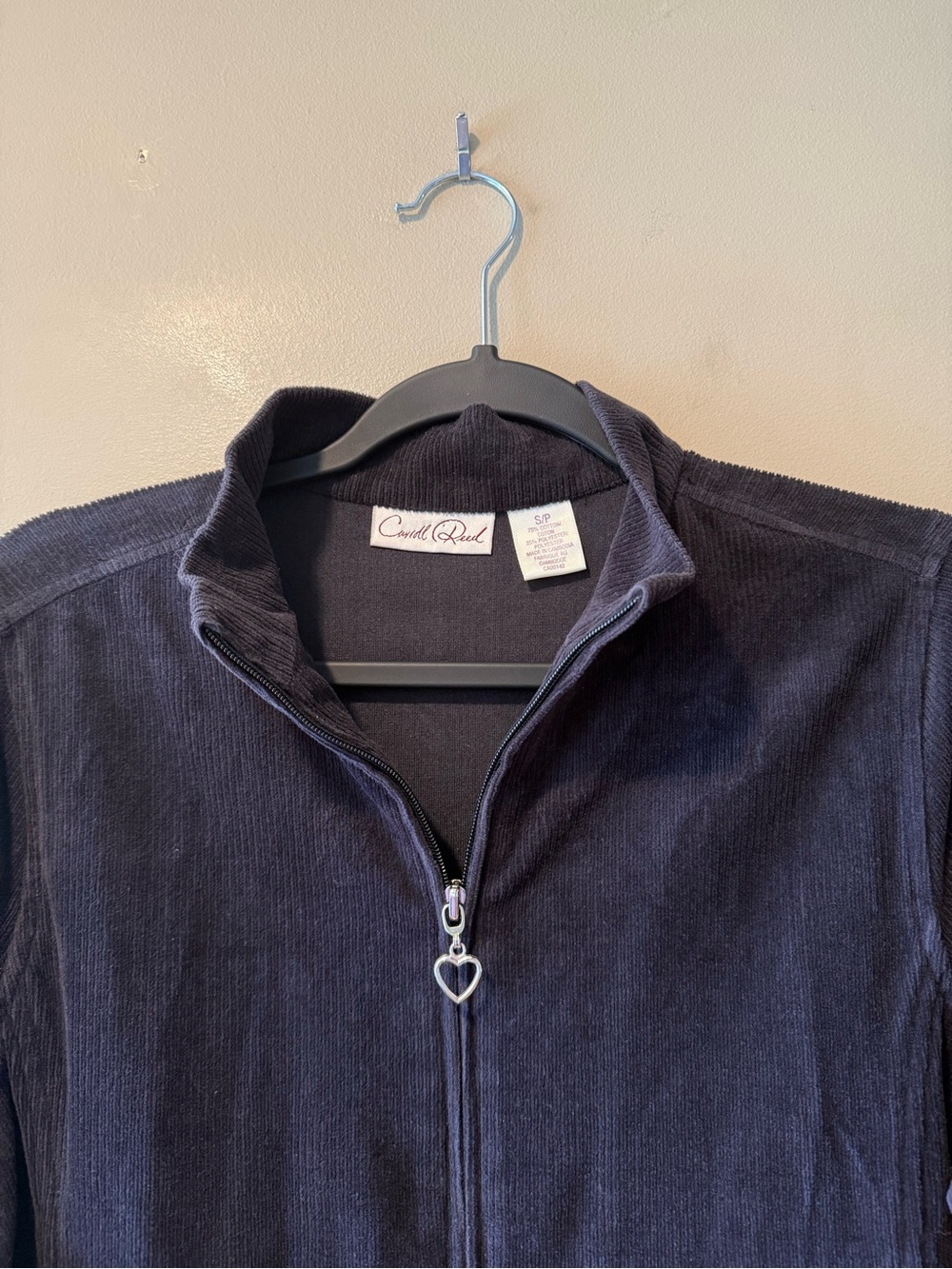 Carroll Reed Black Ribbed Zip-Front Sweater Jacket - Picture 8 of 14
